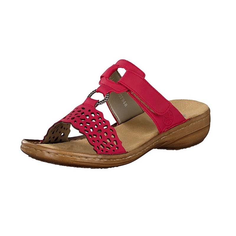 Pantufas Rieker 608A7-33 Para Mulher - Vermelhas